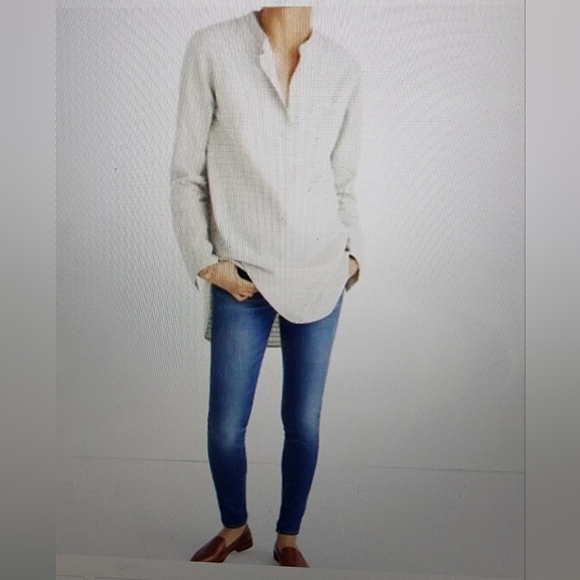 Madewell Split Cuff Tunic Shirt Size S in Weathered Concrete #H3939 - Picture 10 of 12